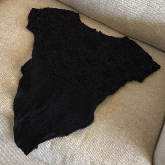 Theomiles vintage beaded, back zip, bodysuit, black, size 4 - Picture 8 of 11